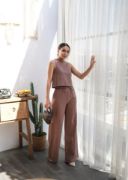 Keten Bluz Ve Pantolon İki̇li̇ Takim resmi